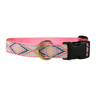 Southwest Ribbon Dog Collar in Green - Collar Width: 1 Inch