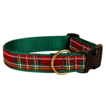 Tartan Plaid Dog Collar in Red - Collar Width: 1.25 Inch Thumbnail