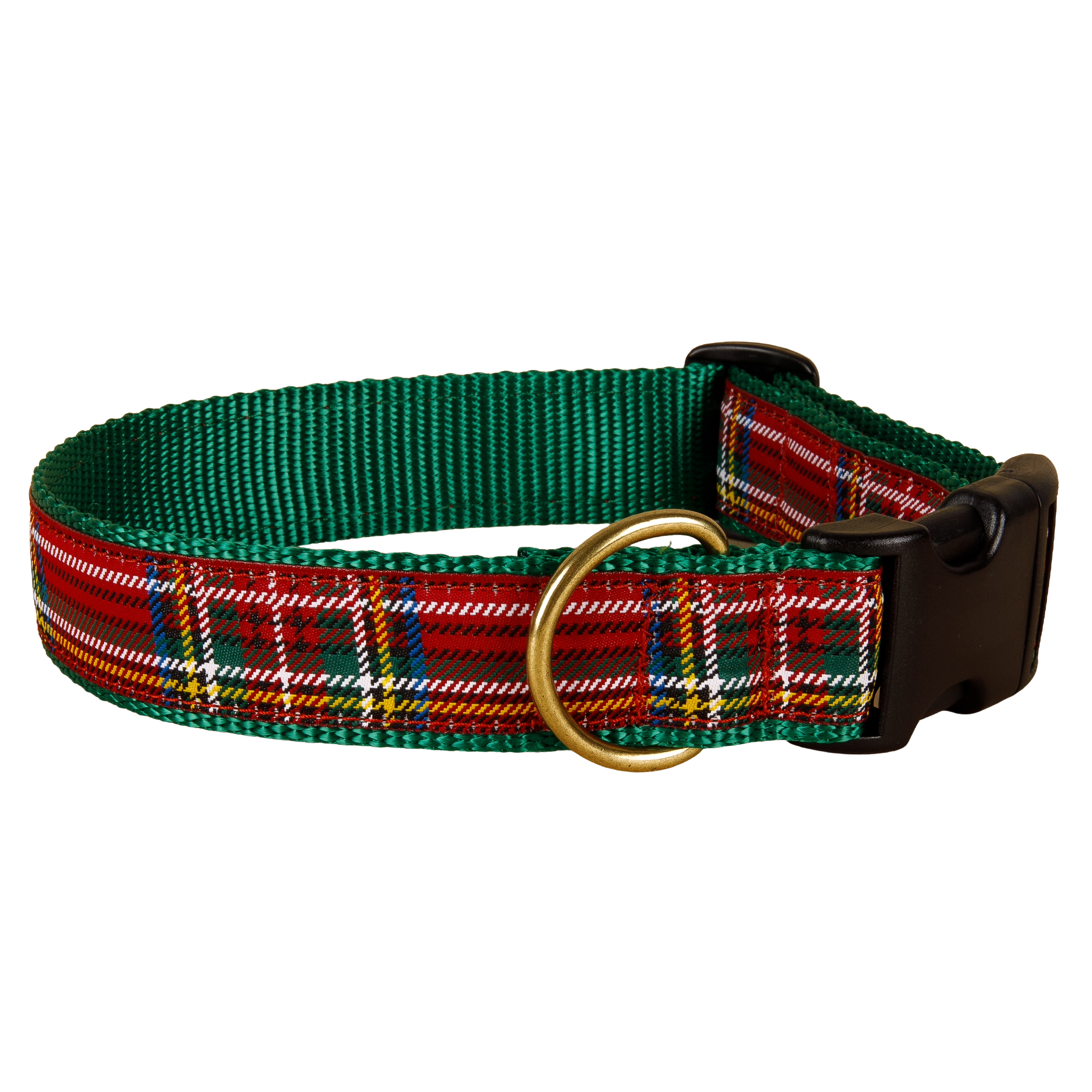 Tartan Plaid Dog Collar in Red - Collar Width: 1.25 Inch