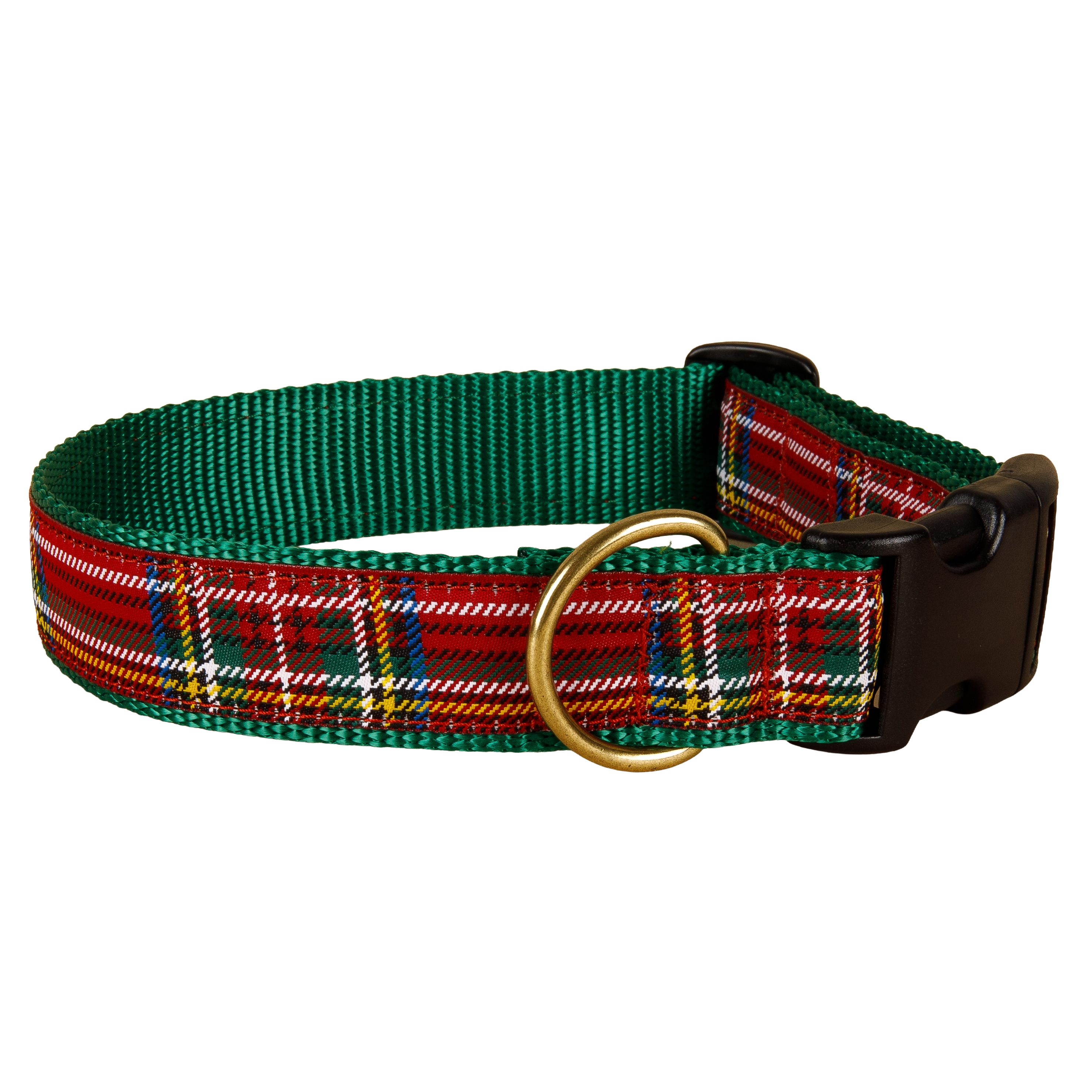 Tartan Plaid Dog Collar in Red - Collar Width: 1.25 Inch