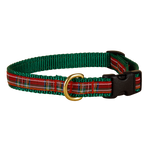 Tartan Plaid Dog Collar in Red - Collar Width:  5/8 Inch Thumbnail