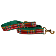 Tartan Plaid Dog Lead in Red; Collar Width: 1.25 Inch; : 