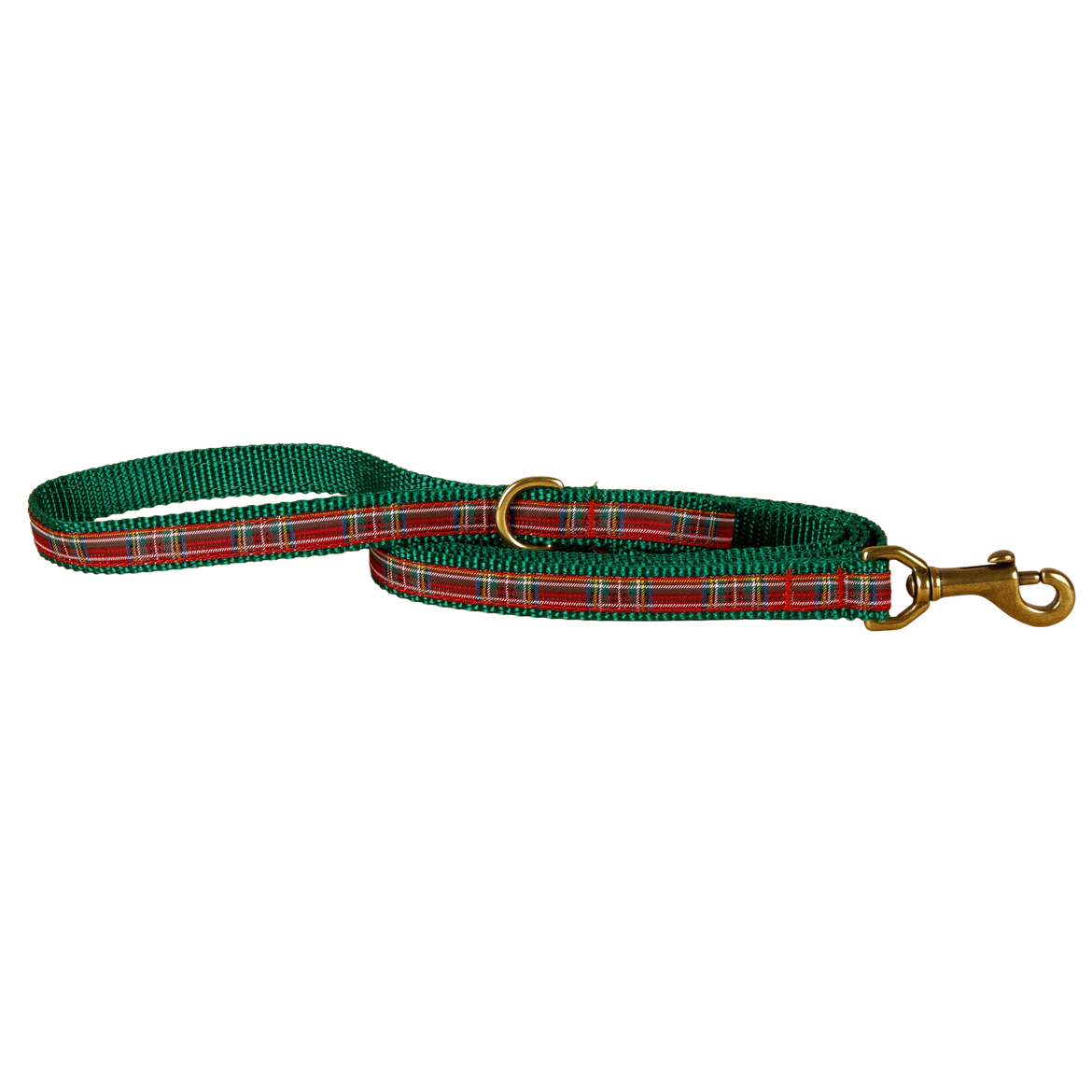 Tartan Plaid Dog Lead in Red; Collar Width: 5/8 Inch; : 