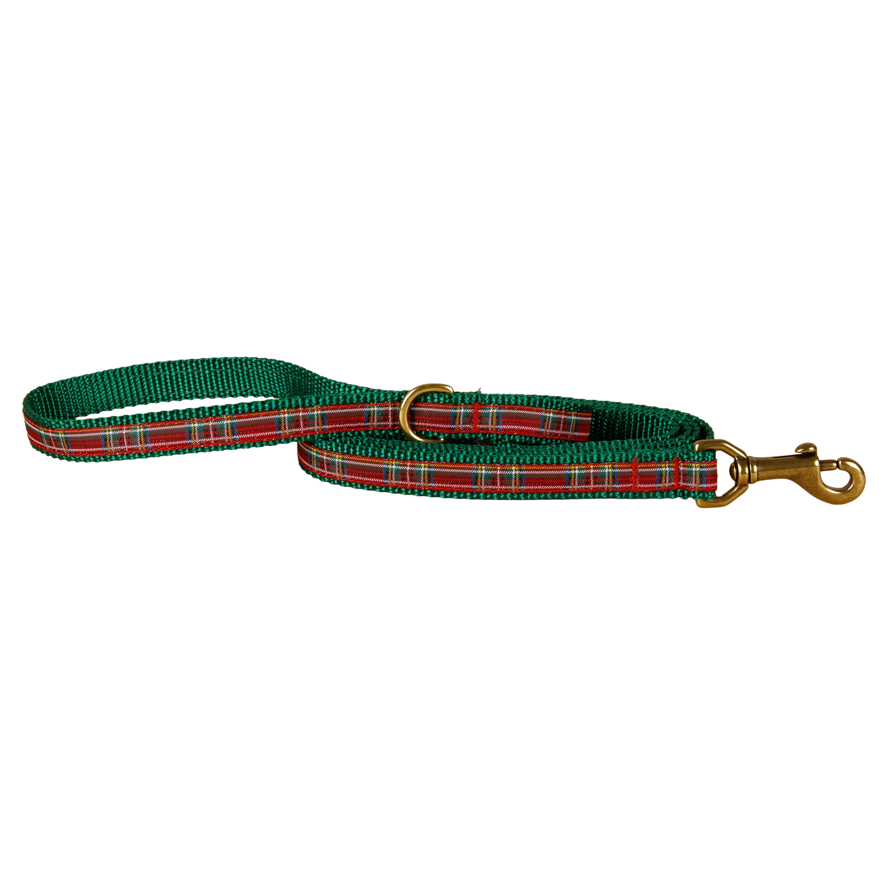 Tartan Plaid Dog Lead in Red; Collar Width: 5/8 Inch; : 