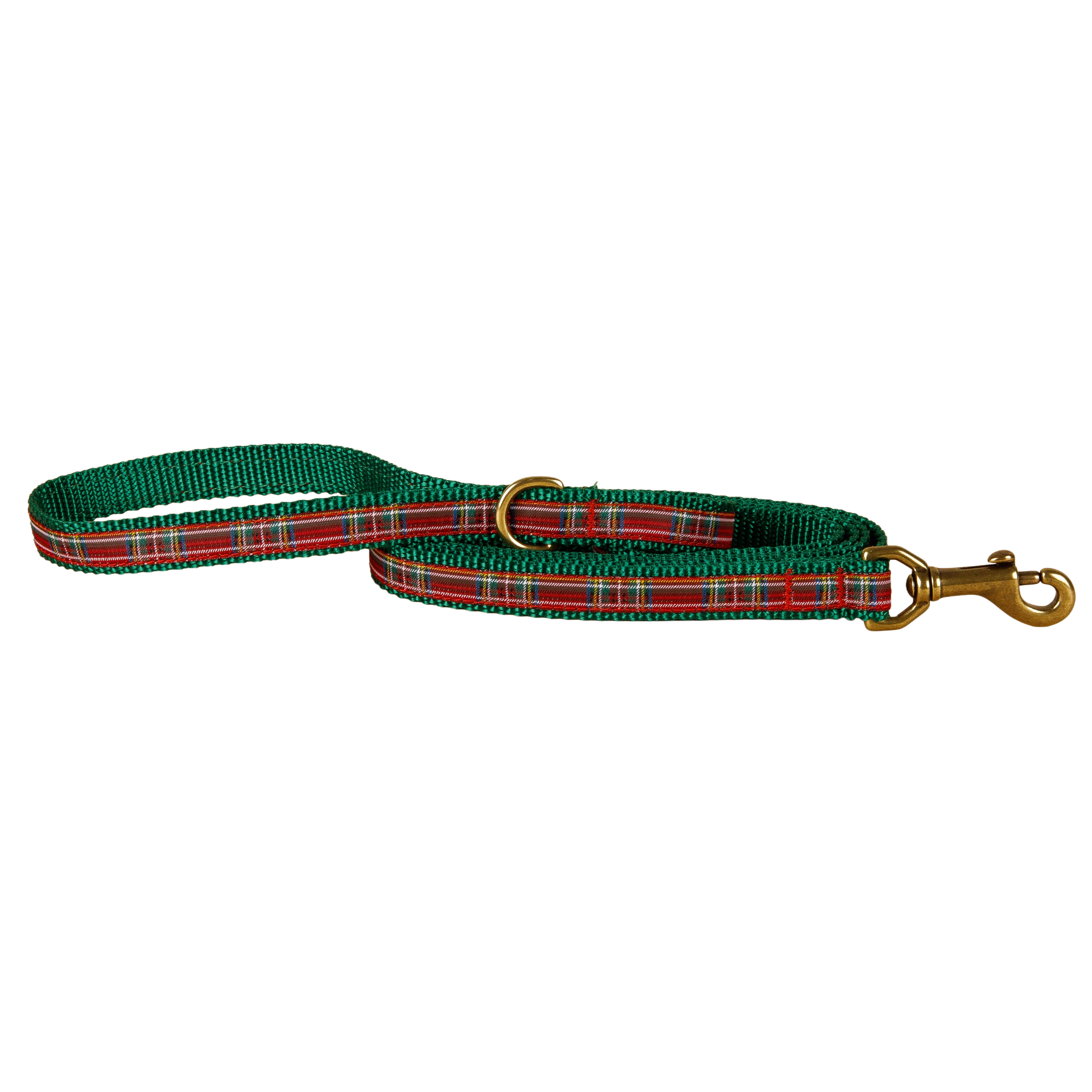 Tartan Plaid Dog Lead in Red; Collar Width: 5/8 Inch; : 