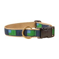 Vermont Flag Ribbon Dog Collar in Blue - Collar Width: 1 Inch